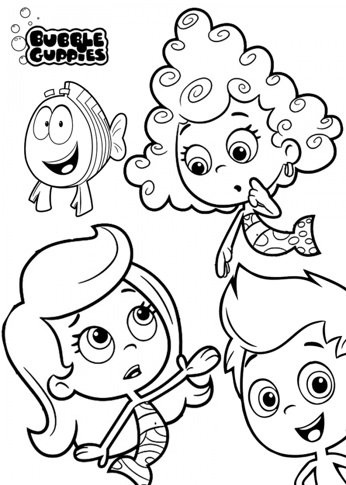 Plansa de colorat cu Bubble Guppies 3 28